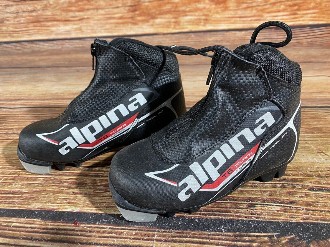 Alpina T8 Kids Nordic Cross Country Ski Boots Size EU28 US10.5 for NNN A-565