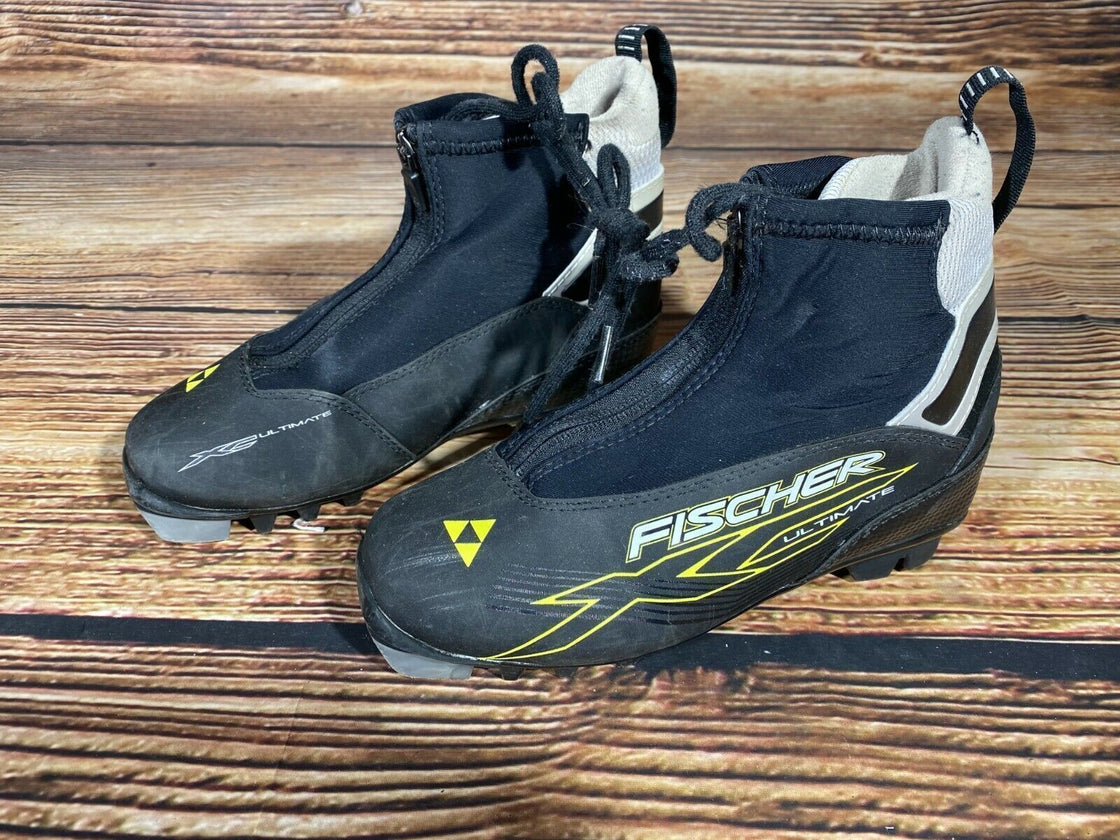 FISCHER XC Ultimate Sprint Cross Country Ski Boots Size EU35 US3.5 NNN bindings
