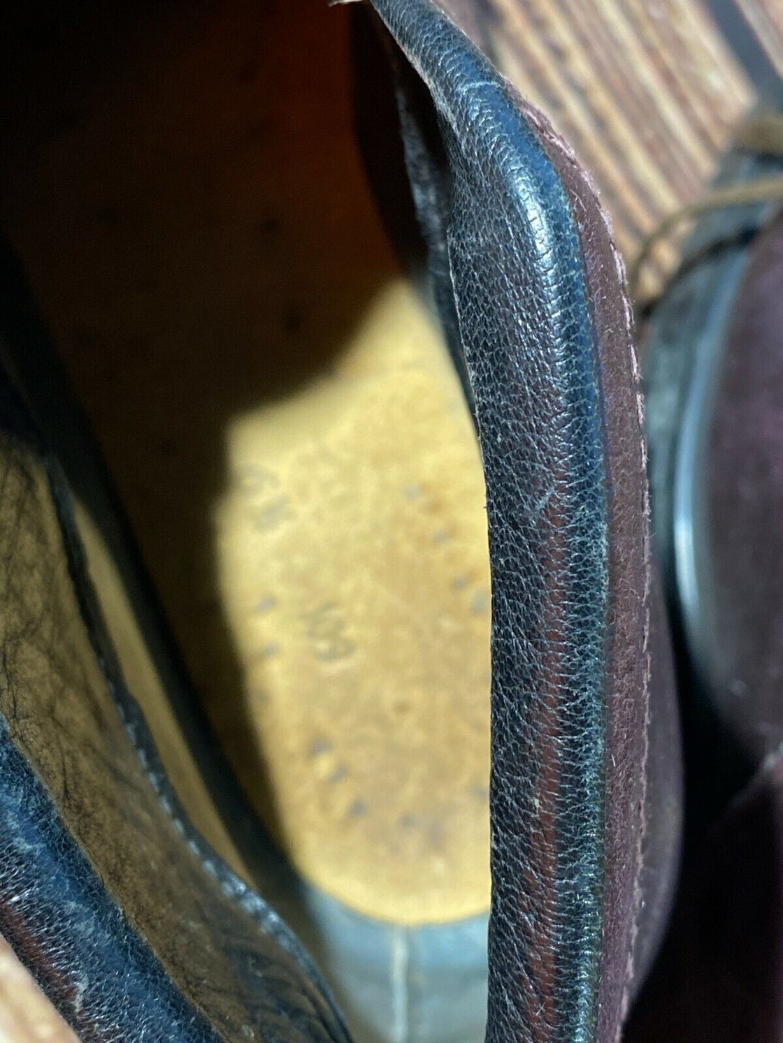Vintage Leather Alpine Ski Boots EU41 UK7.5 Mondo 256 Cable Bindings KL159
