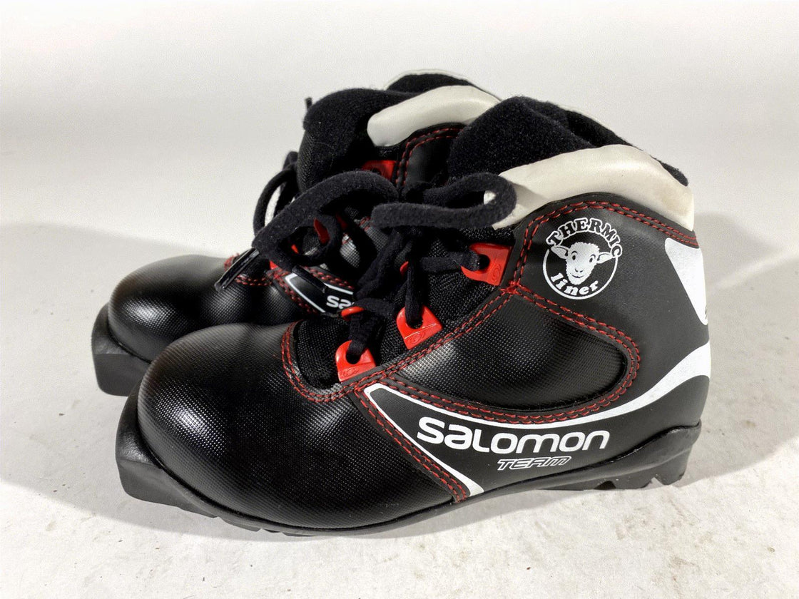 Salomon Kids Nordic Cross Country Ski Boots Size EU31.5 US13K SNS Profil S136