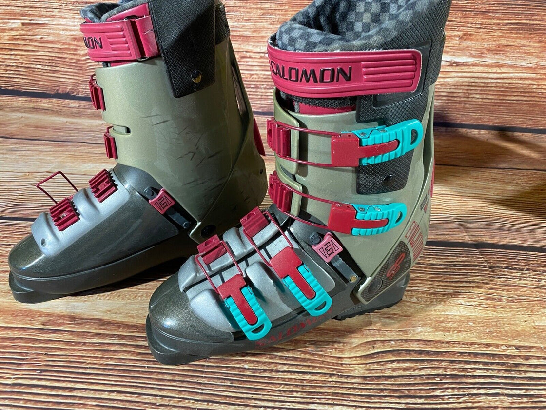 SALOMON Vintage Alpine Ski Boots Size Mondo 268 mm, Outer Sole 312 mm DH23