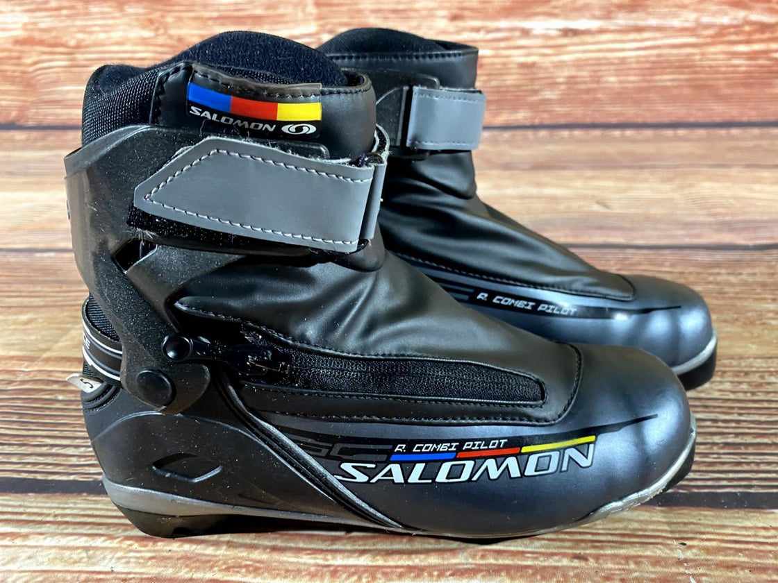 SALOMON R Combi Nordic Cross Country Ski Boots Size EU38 US5.5 SNS Pilot