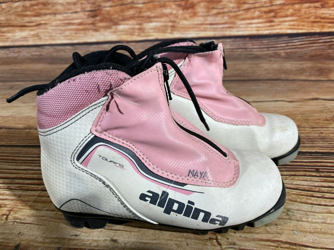 Alpina Touring Kid Nordic Cross Country Ski Boots Size EU31 US12.5 for NNN A-106