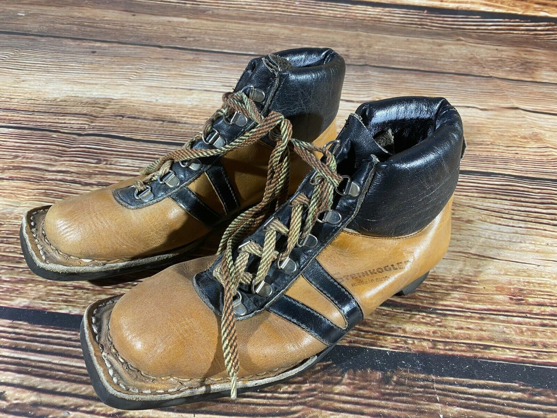 STEINKOGLER Vintage Nordic Cross Country Ski Boots EU39 US6 Kandahar Old Cable