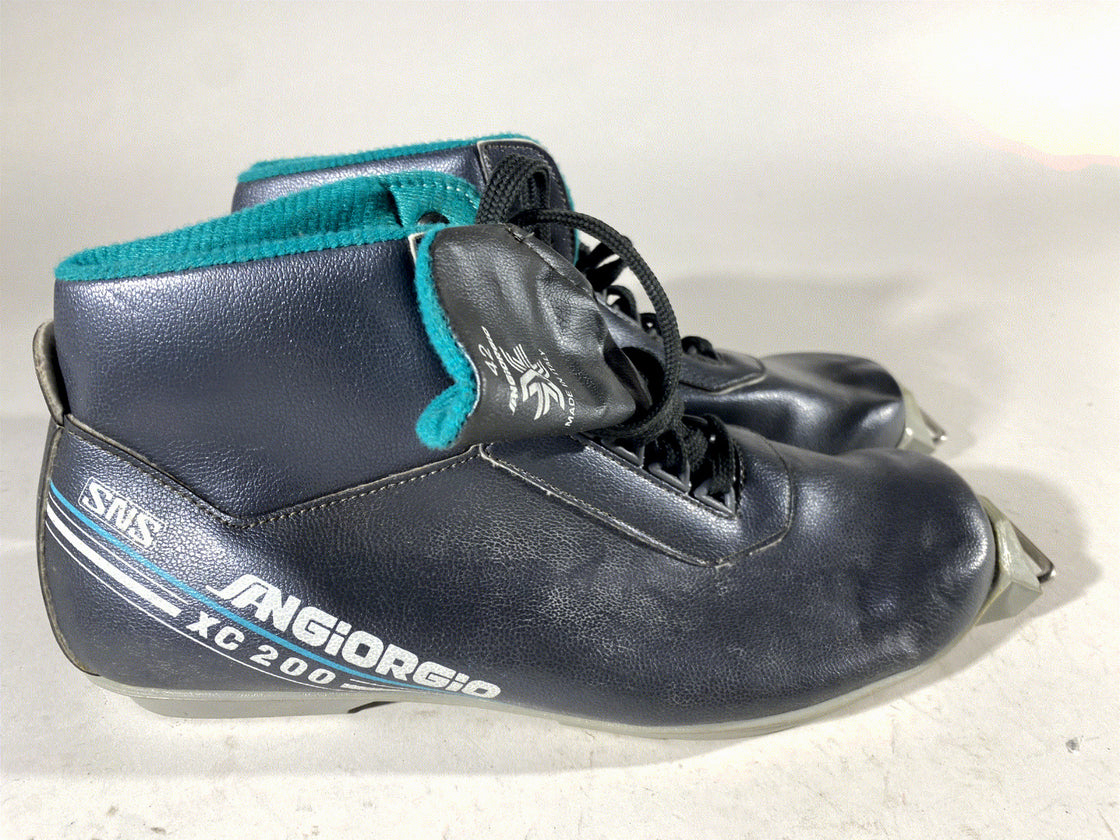 San Giorgio Vintage Nordic Cross Country Ski Boots EU42 US9 SNS Old Bindings