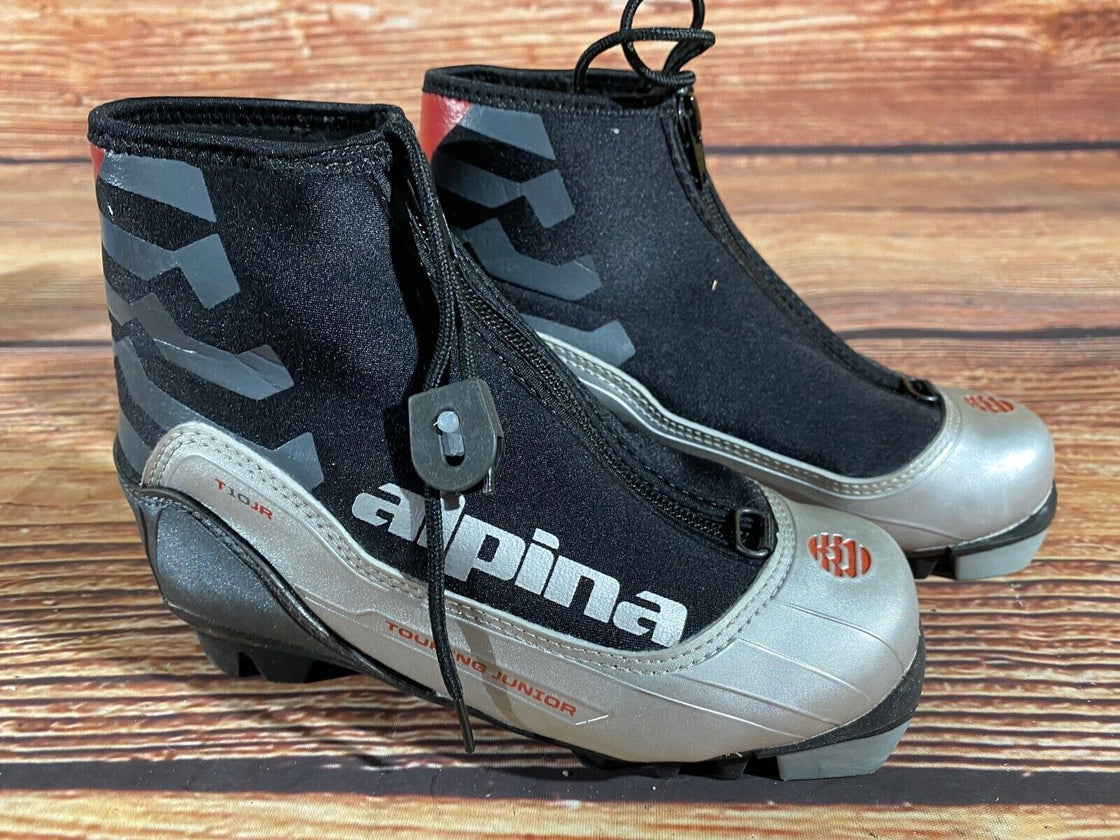 Alpina T10jr Kids Nordic Cross Country Ski Boots Size EU32 US1.5 NNN A-1166