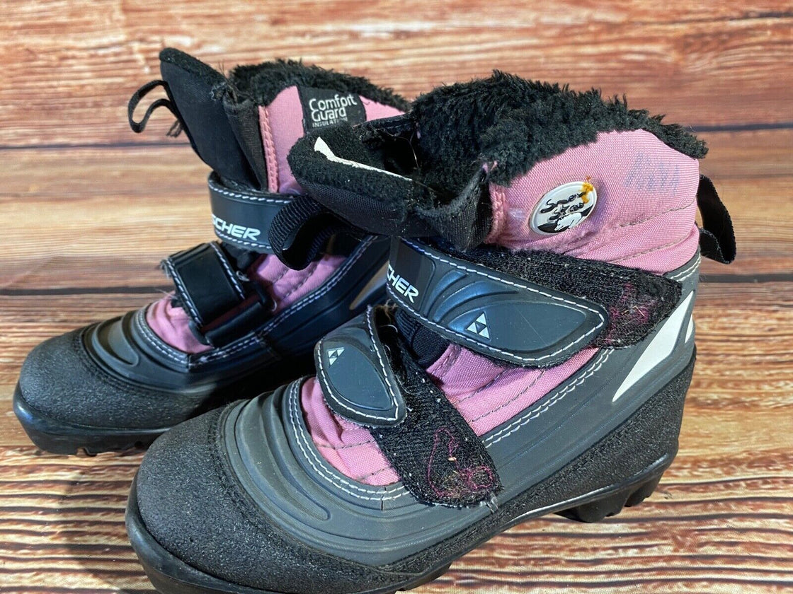 Fischer Snowstar Nordic Cross Country Ski Boots Kids Size EU32 US1.5 NNN F-639