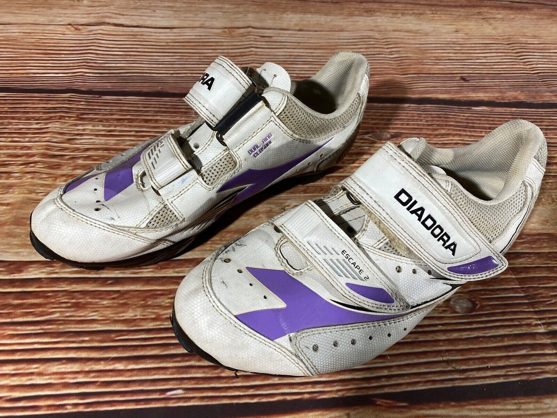 DIADORA Escape 2 MTB Cycling Shoes 2 Bolts Ladies Size EU40 US8.5 Mondo 244