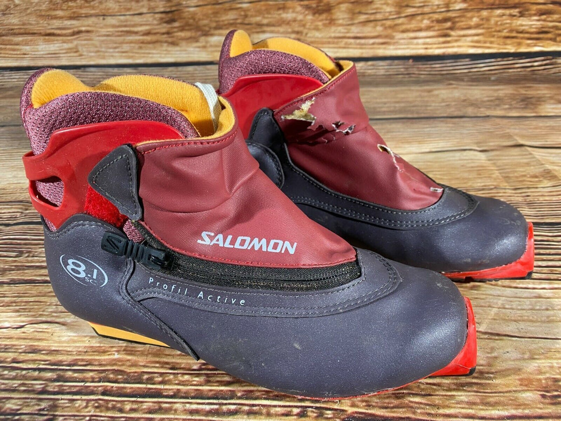 SALOMON 8.1SC Nordic Cross Country Ski Boots Size EU39 1/3 US7 SNS profil
