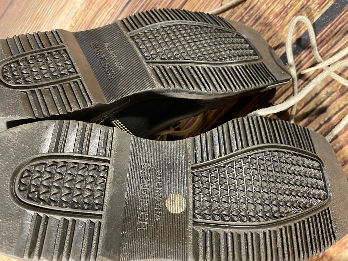 GARMISCH Vintage Cross Country Ski Boots Kandahar, Old Cable Bindings EU38, US6