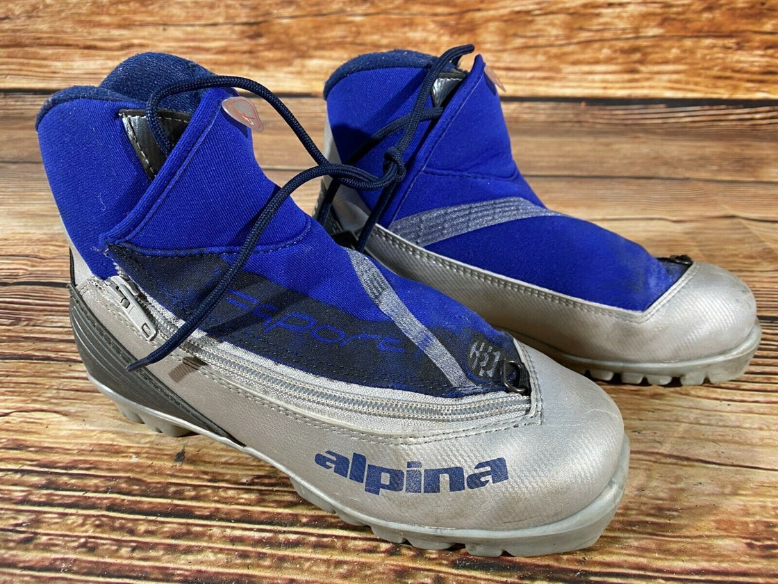 Alpina ST11 JR Nordic Cross Country Ski Boots Size EU37 US5 NNN bindings