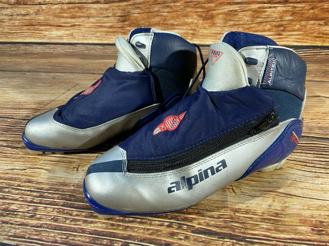 Alpina 314 Nordic Cross Country Ski Boots Size EU39 US7 NNN bindings 940