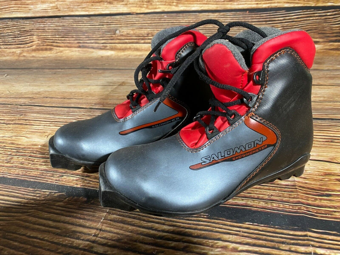 SALOMON Snow monster Nordic Cross Country Ski Boots Size EU37 1/3 US5 SNS Profil