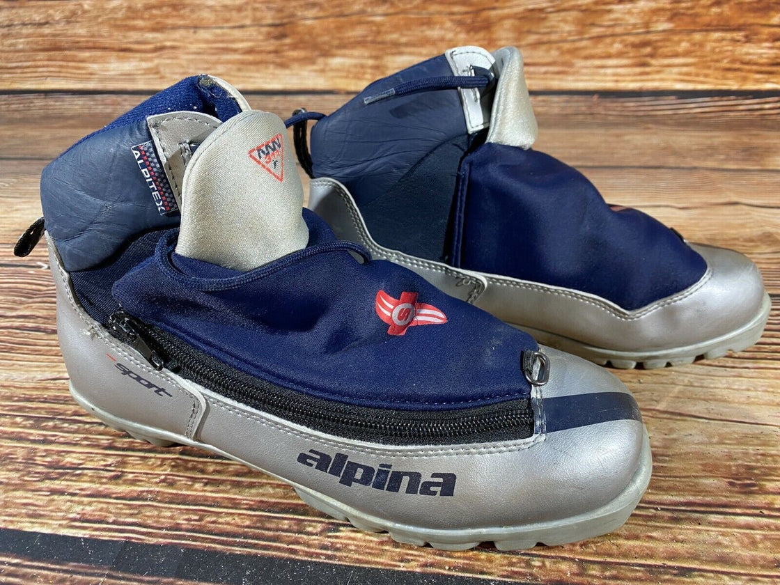 Alpina 311 Nordic Cross Country Ski Boots Size EU40 US7.5 NNN bindings 602