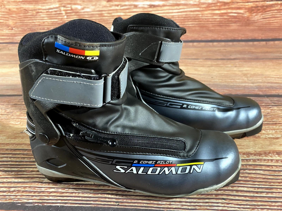 SALOMON R Combi Nordic Cross Country Ski Boots Size EU38 2/3 US6 SNS Pilot