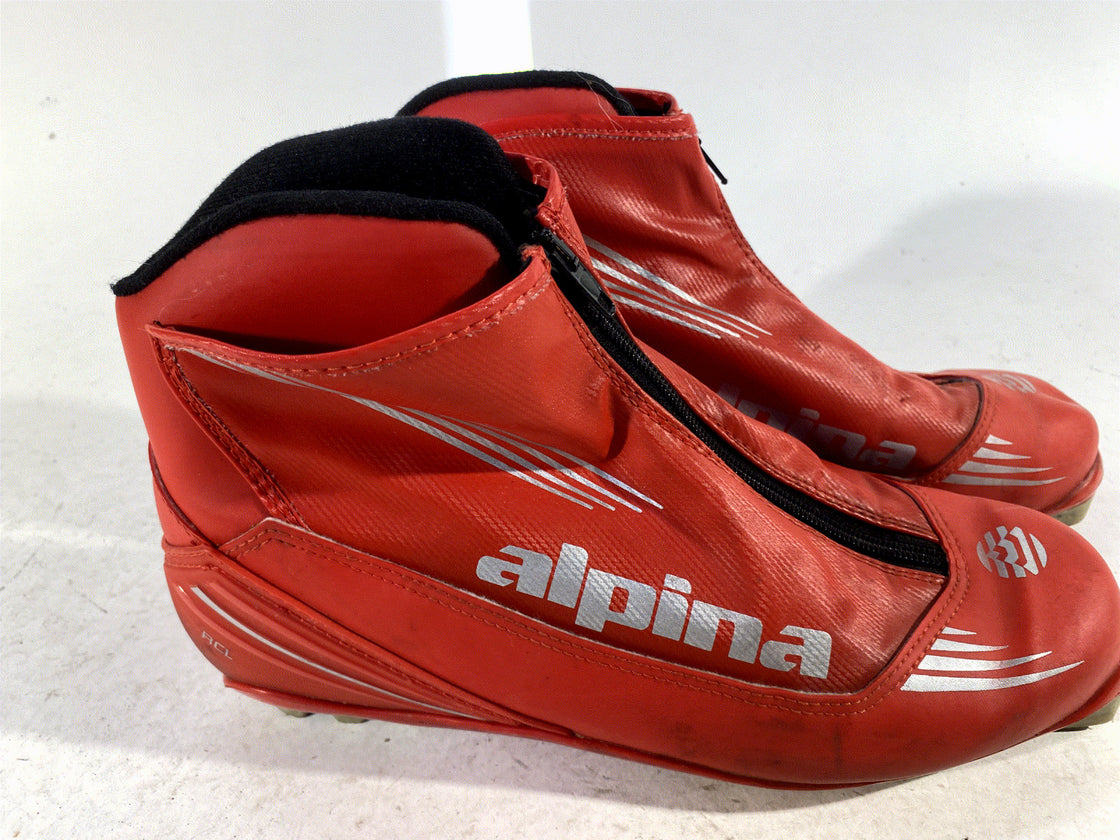 Alpina RCL Racing Nordic Cross Country Ski Boots Size EU44 US10.5 for NNN 347