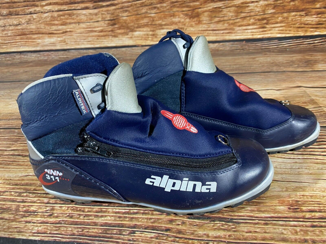 Alpina 311 Nordic Cross Country Ski Boots Size EU42 US9 NNN bindings