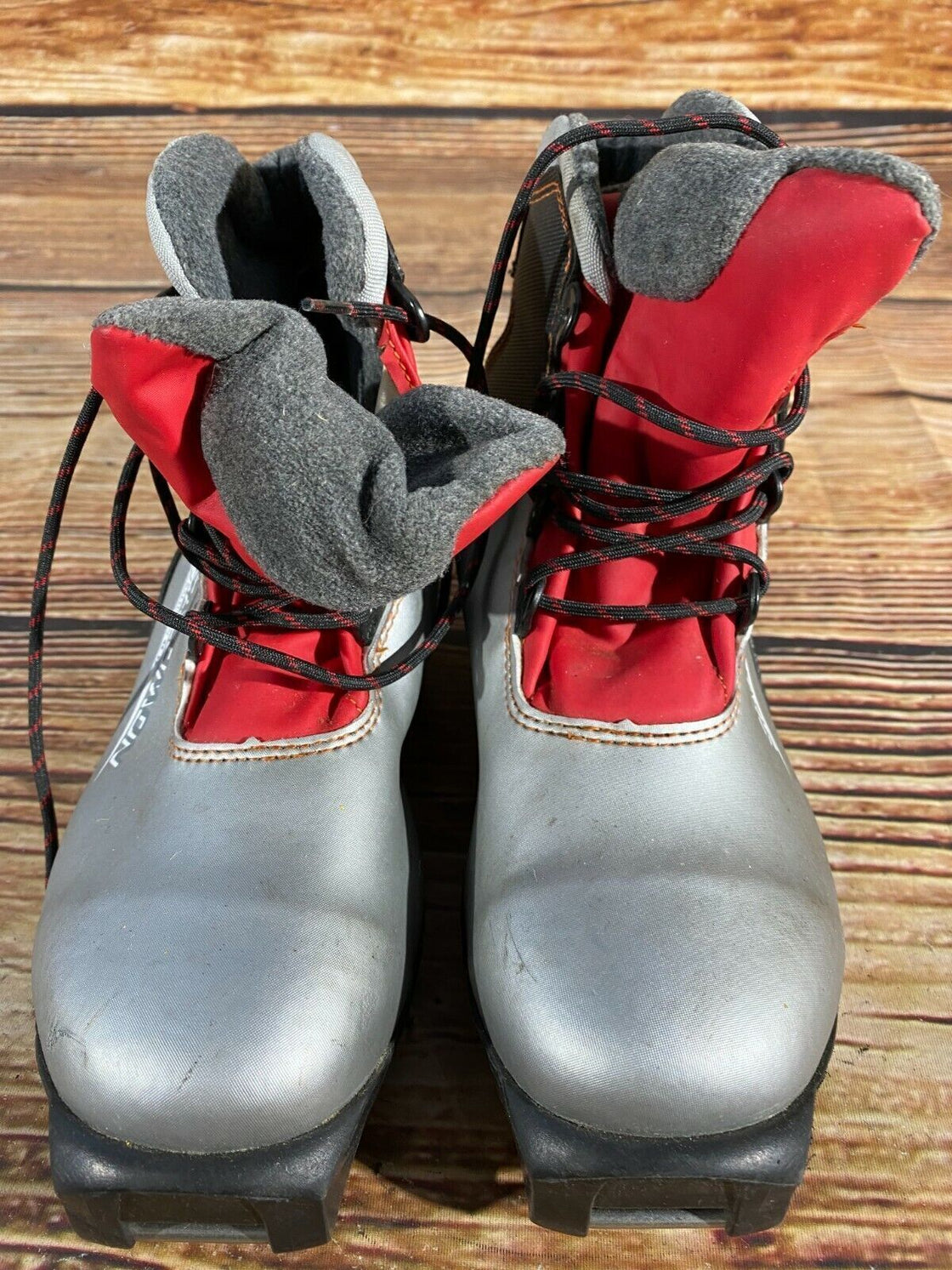 SALOMON Kids Nordic Cross Country Ski Boots Size EU35 1/2 US3.5 SNS S-33 SNS