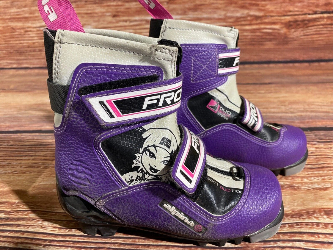Alpina Frost Kids Nordic Cross Country Ski Boots Size EU29 US11 NNN A-1114