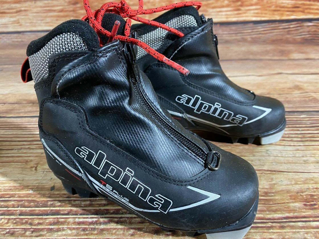 Alpina T5 Plus Kids Nordic Cross Country Ski Boots Size EU28 US10.5 for NNN A-53