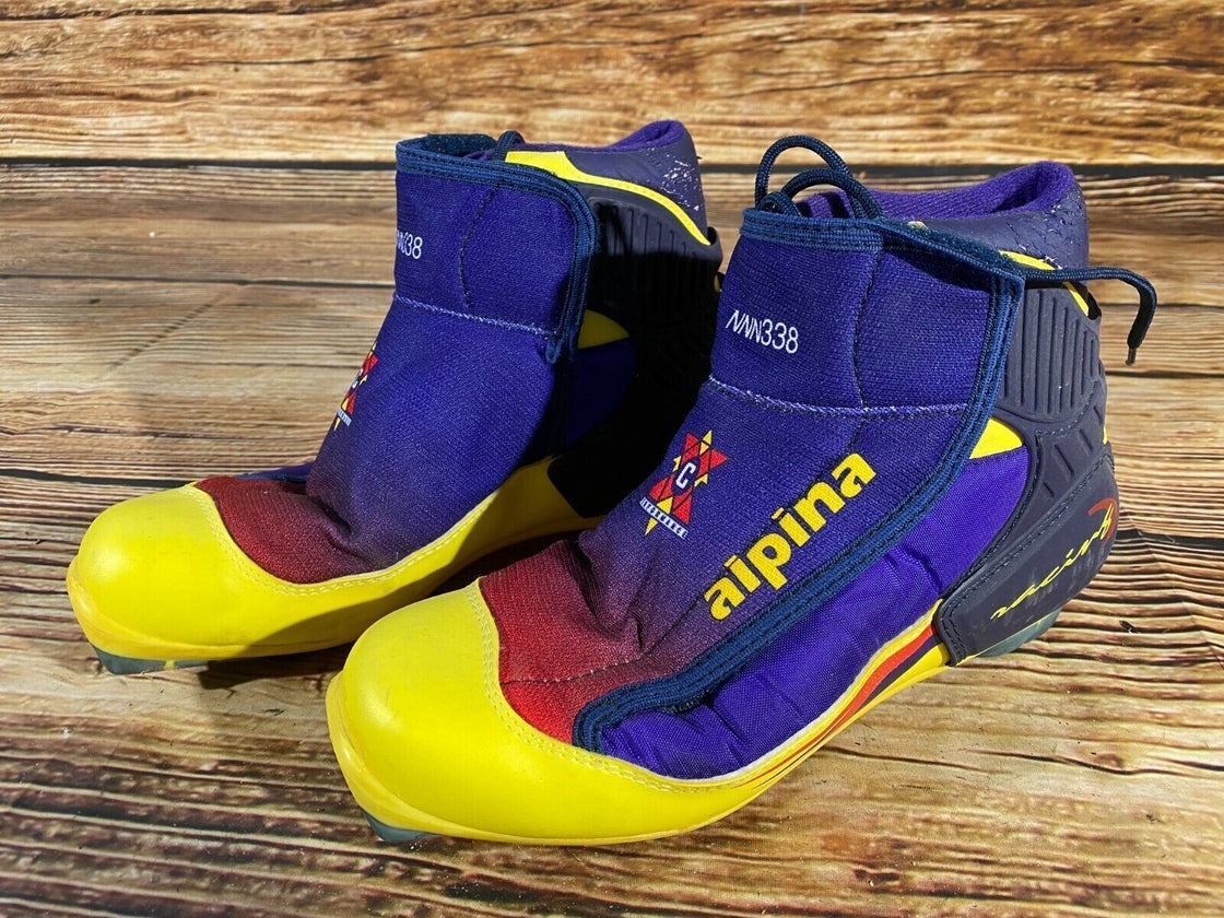 Alpina 338 Nordic Cross Country Ski Boots Size EU41 US8 NNN bindings 1065