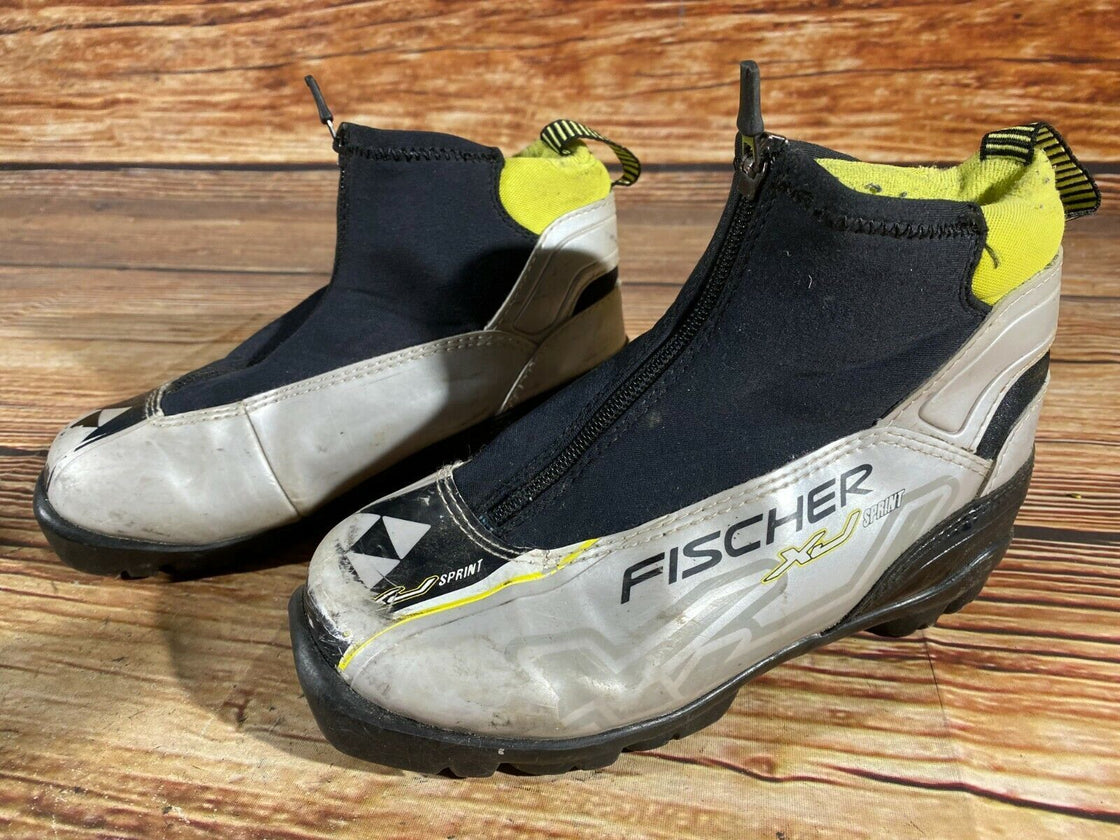 Fischer XJ Sprint Kids Nordic Cross Country Ski Boots Size EU35 NNN F-112