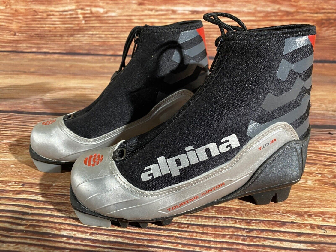 Alpina T10jr Kids Nordic Cross Country Ski Boots Size EU32 US1.5 NNN A-1166