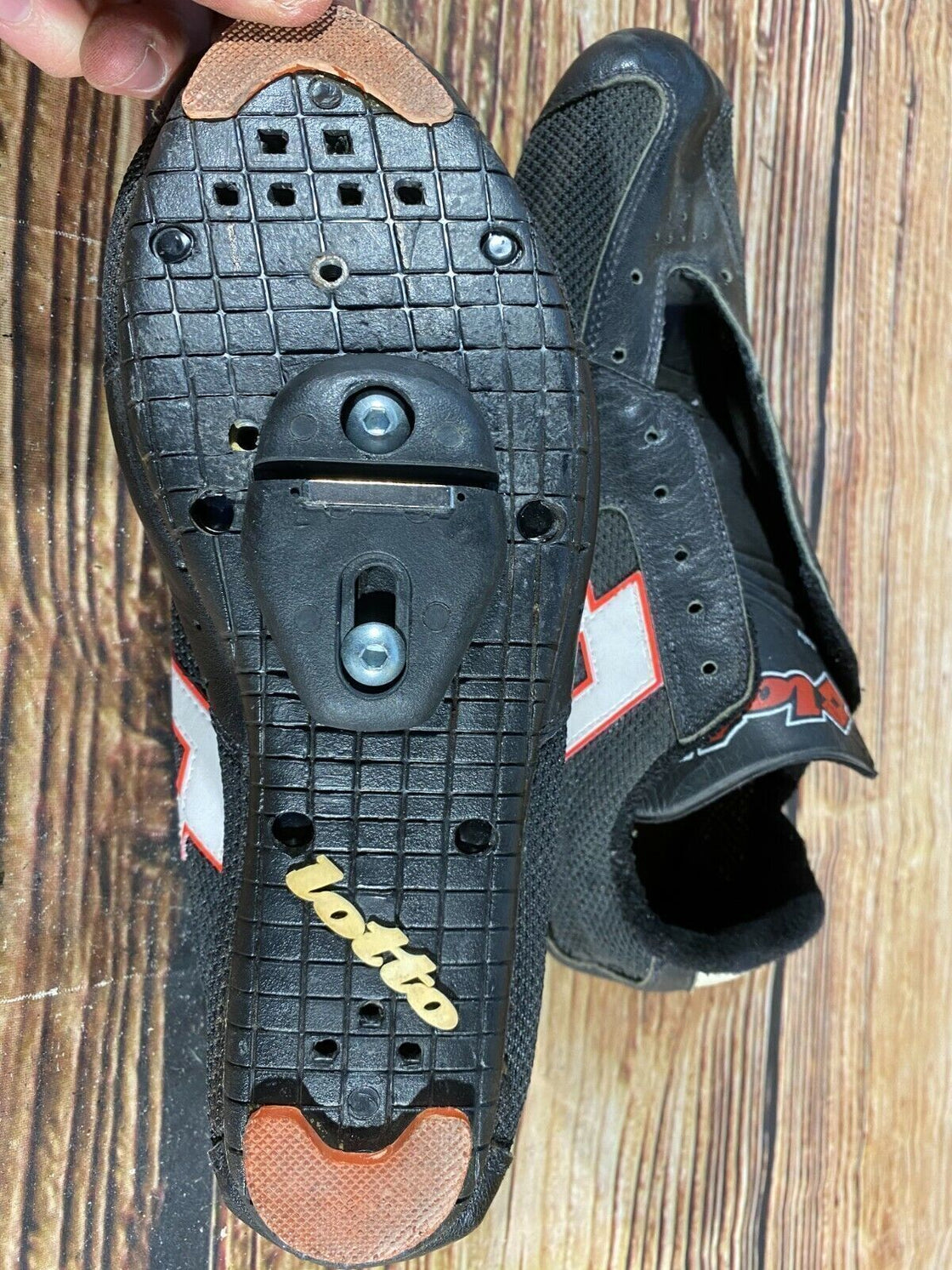 LOTTO San Remo Vintage Road Cycling Shoes Leather Retro Inersole 25.5 EU40 US7.5