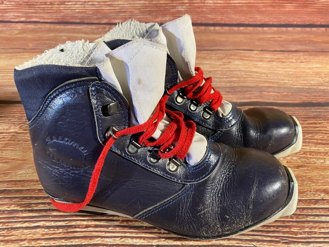 Salomon Leather Nordic Cross Country Ski Boots Size EU39 US7 SNS Profil