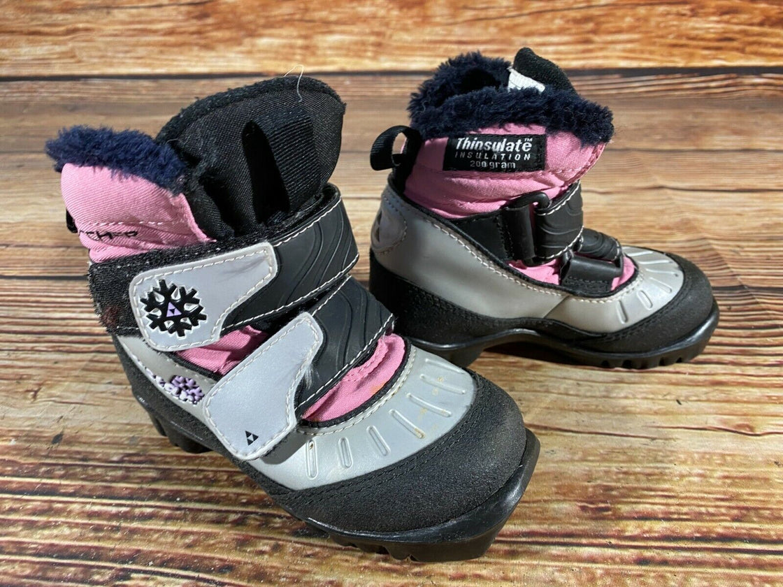 Fischer Snow Star Kids Nordic Cross Country Ski Boots Size EU27 US9.5 NNN F-190