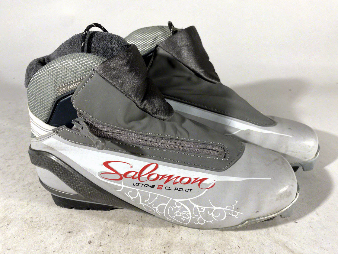 SALOMON Vitane 8 Class Cross Country Ski Boots Size EU40 2/3 US8.5 for SNS Pilot