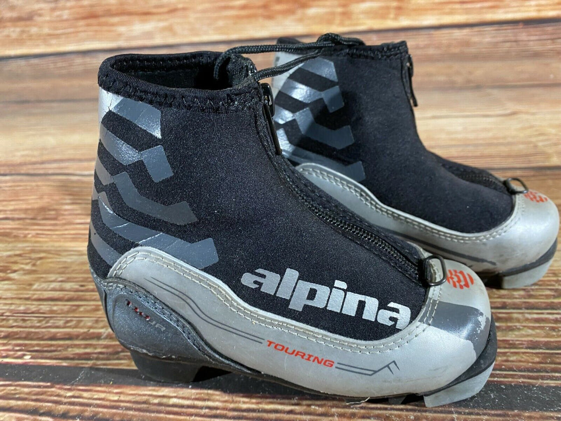 Alpina T10jr Kids Nordic Cross Country Ski Boots Size EU26 US9 for NNN A-443