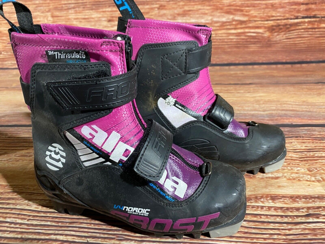 Alpina Frost Kids Nordic Cross Country Ski Boots Size EU32 US1.5 NNN A-1286