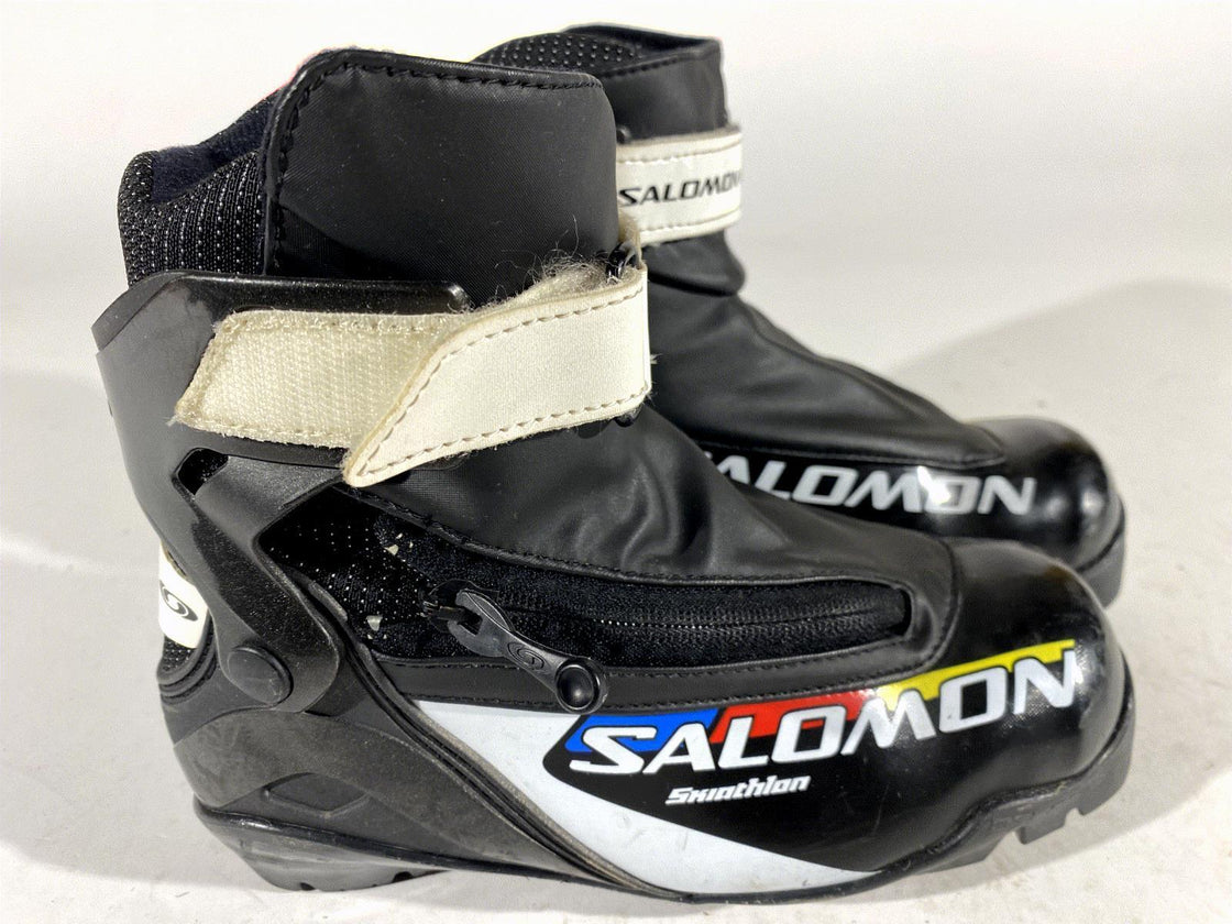 Salomon Kids  Skiathlon Cross Country Ski Boots Size EU34 US2.5 SNS Pilot S102