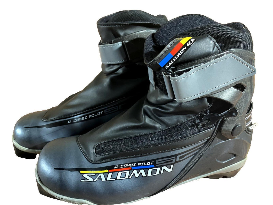 SALOMON R Combi Nordic Cross Country Ski Boots Size EU38 2/3 US6 SNS Pilot