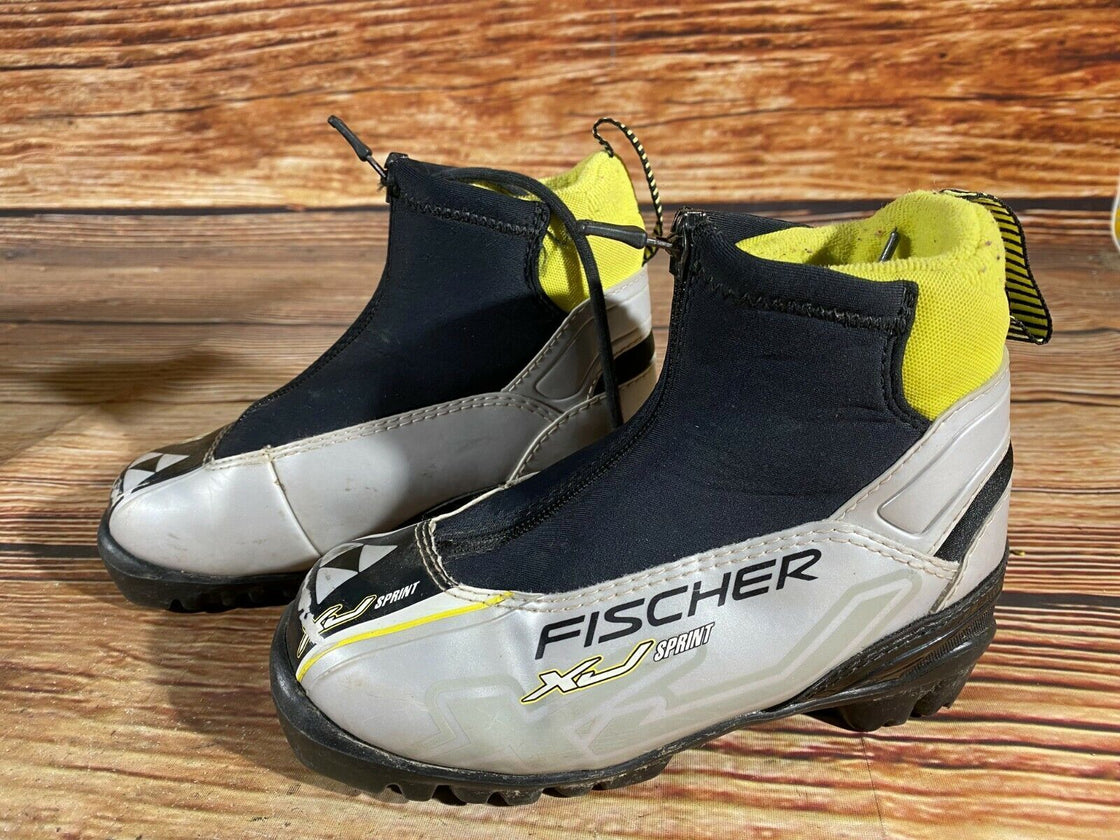 Fischer XJ Sprint Kids Nordic Cross Country Ski Boots Size EU31 NNN F-125