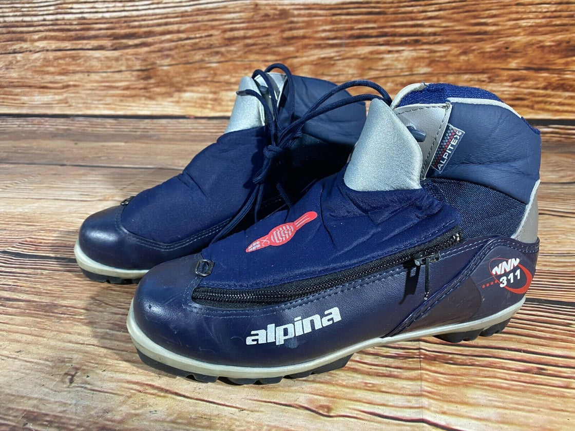 Alpina 311 Nordic Cross Country Ski Boots Size EU38 US6 NNN bindings 1025
