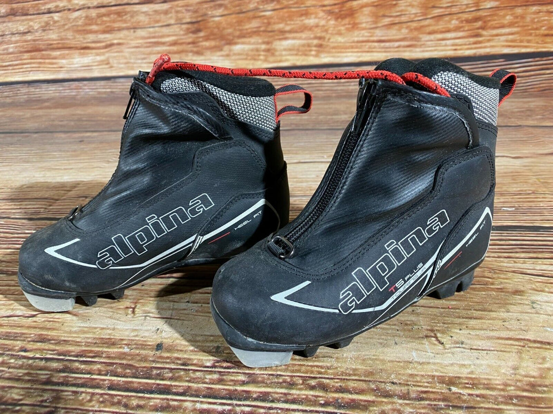 Alpina T5 Plu Kids Nordic Cross Country Ski Boots Size EU28 US10.5 for NNN A-196