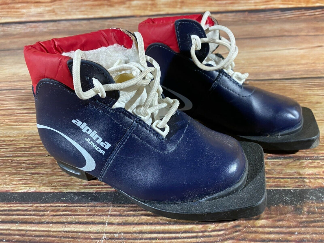 Alpina Junior Retro Vintage Nordic Norm Ski Boots Size EU27 US9.5 NN 75mm