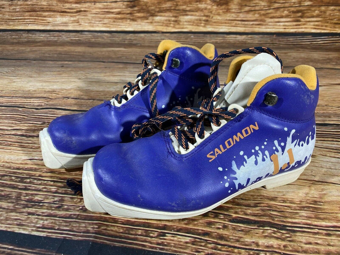 SALOMON 1.1 Kids Nordic Cross Country Ski Boots Size EU35 US3 SNS profile