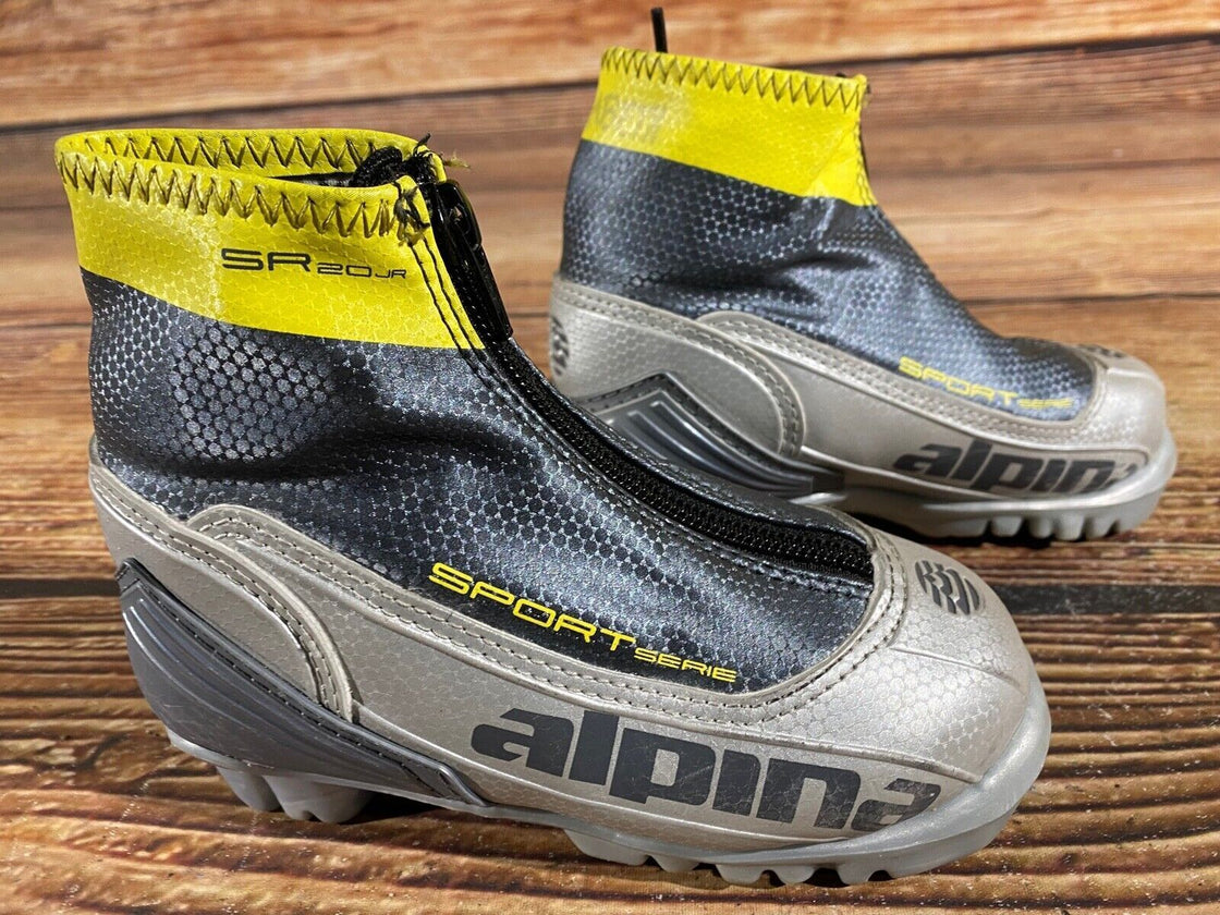 Alpina SR20jr Kids Nordic Cross Country Ski Boots Size EU27 US9.5 NNN A-774
