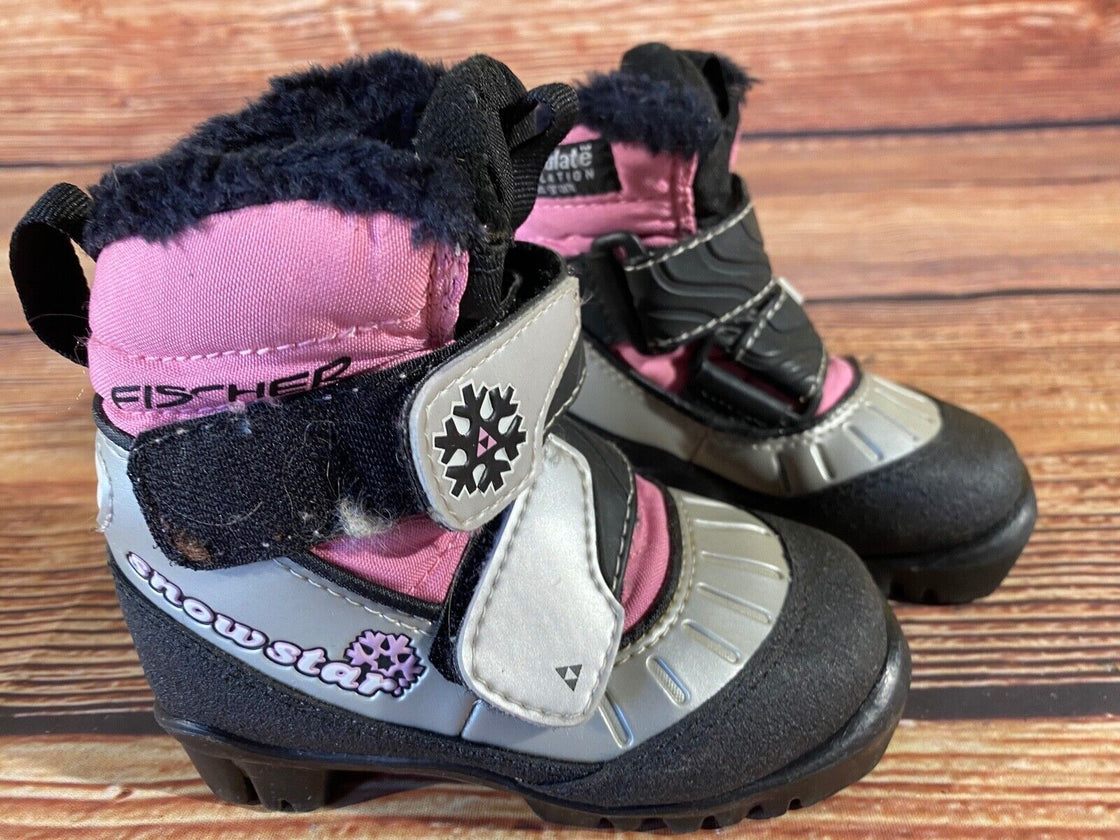 Fischer Snowstar Nordic Cross Country Ski Boots Kids Size EU26 US9 NNN F-641