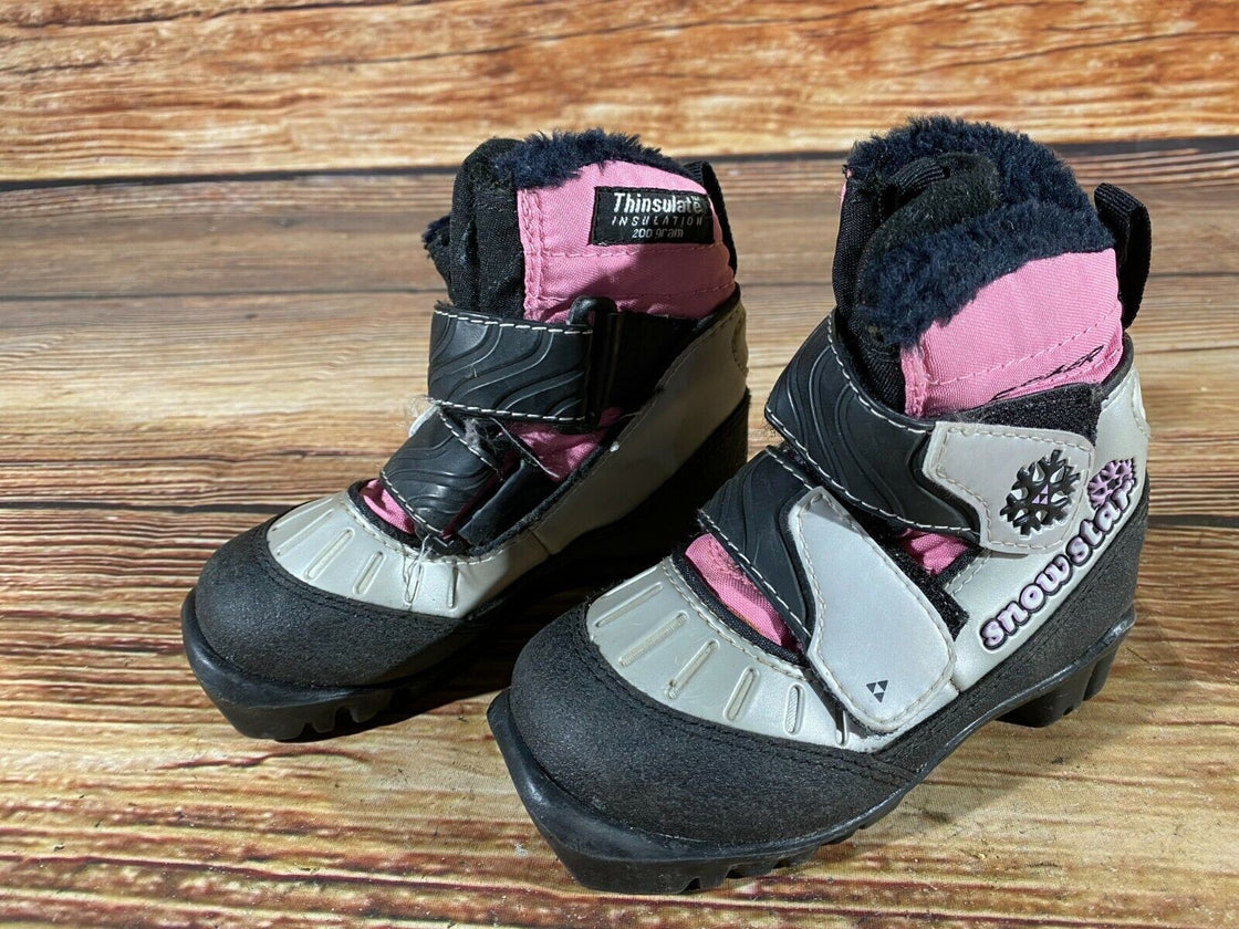 Fischer Snow Star Kids Nordic Cross Country Ski Boots Size EU26 US9 NNN F-155