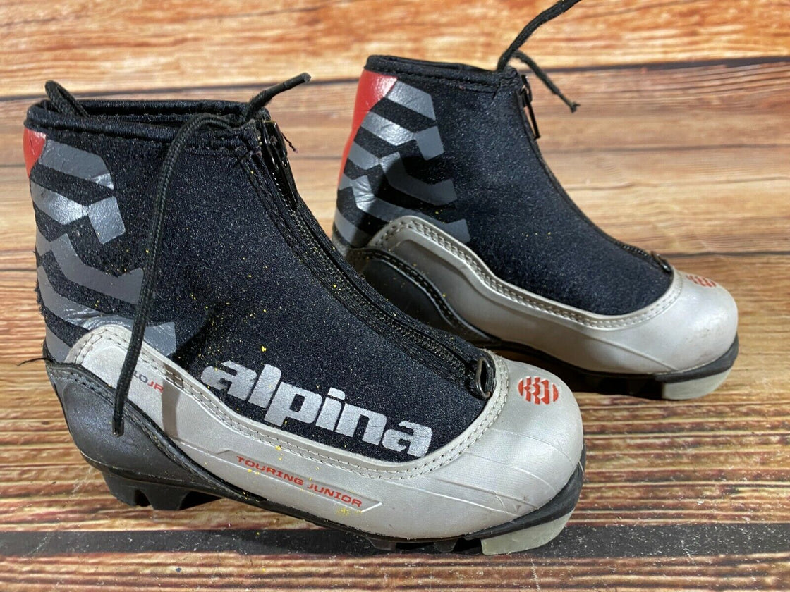 Alpina T10jr Kids Nordic Cross Country Ski Boots Size EU28 US10.5 for NNN A-142