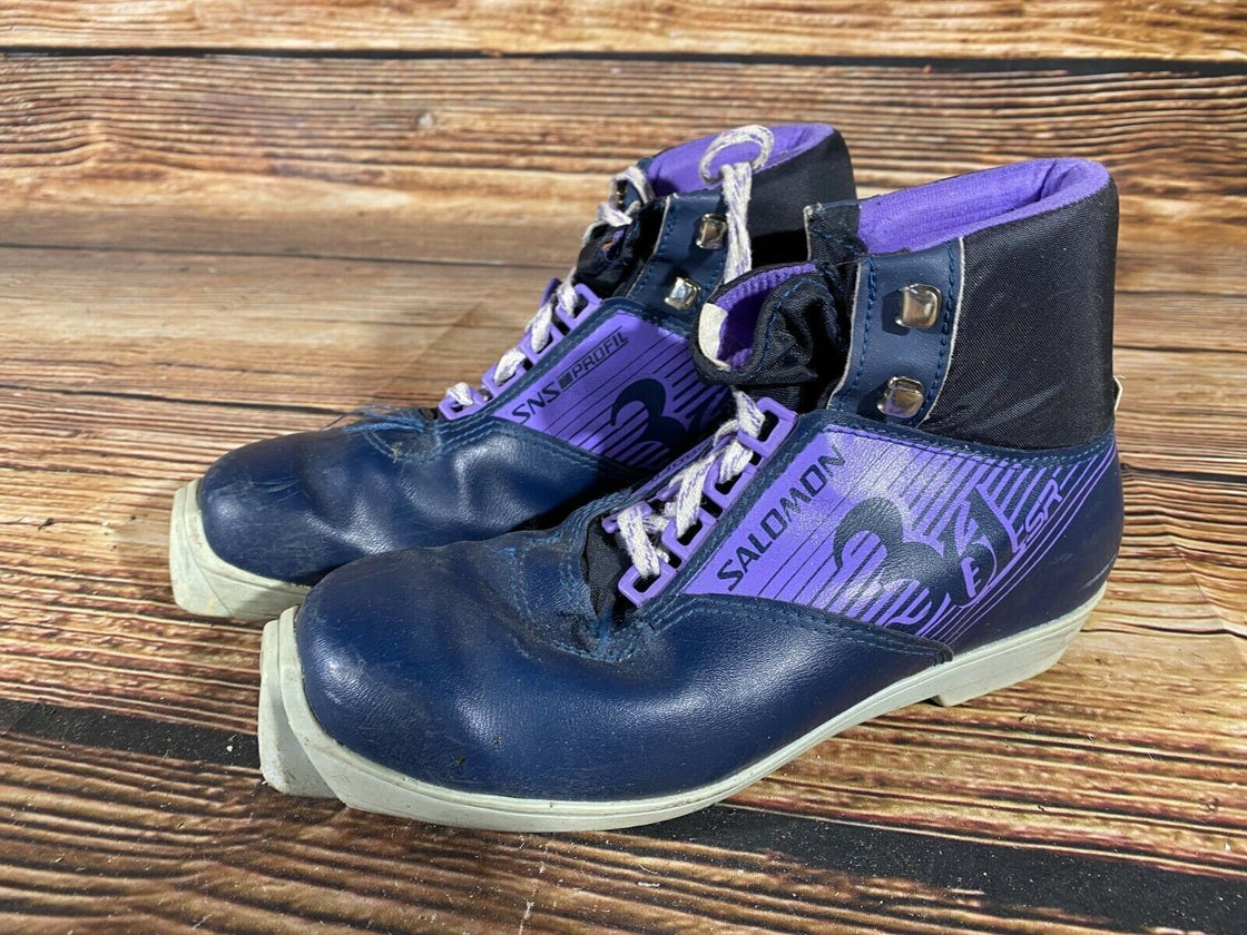 SALOMON 361 SR Nordic Cross Country Ski Boots Size EU40 US7.5 SNS profil