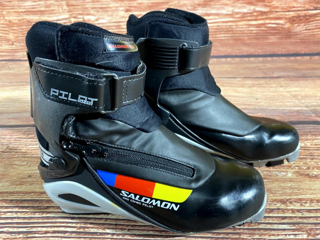 SALOMON Pro Combi Nordic Cross Country Ski Boots Size EU36 2/3 US4.5 SNS Pilot