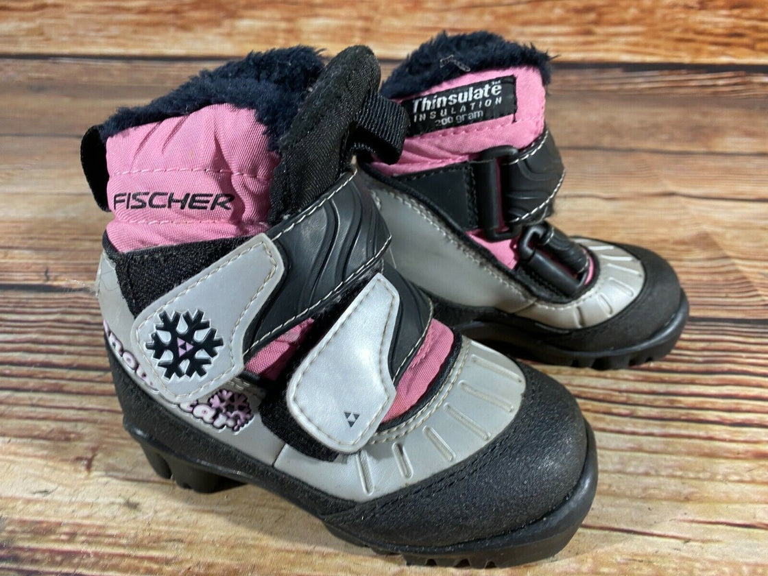 Fischer Snow Star Kids Nordic Cross Country Ski Boots Size EU25 US8.5 NNN F-205