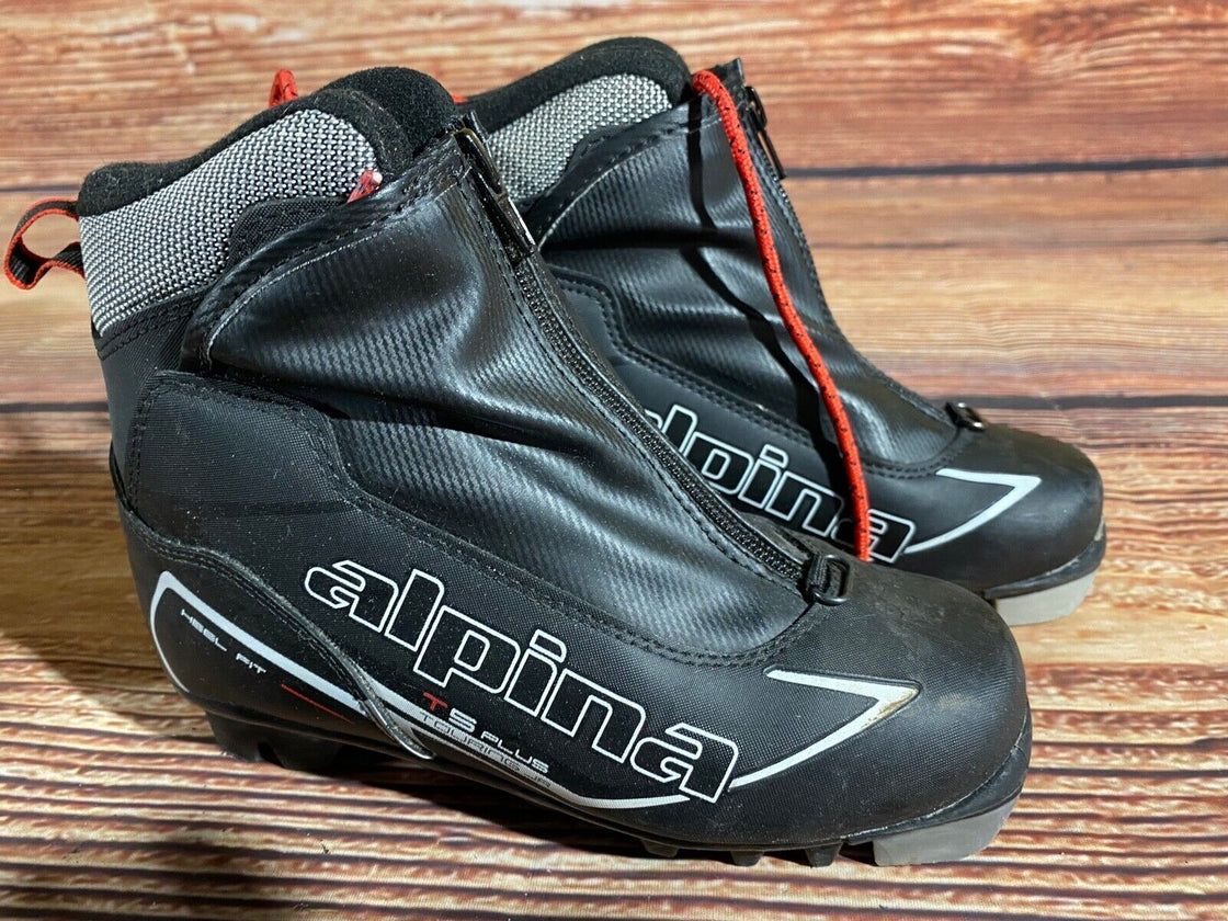 Alpina T5plus Kids Nordic Cross Country Ski Boots Size EU33 US2 NNN A-1158