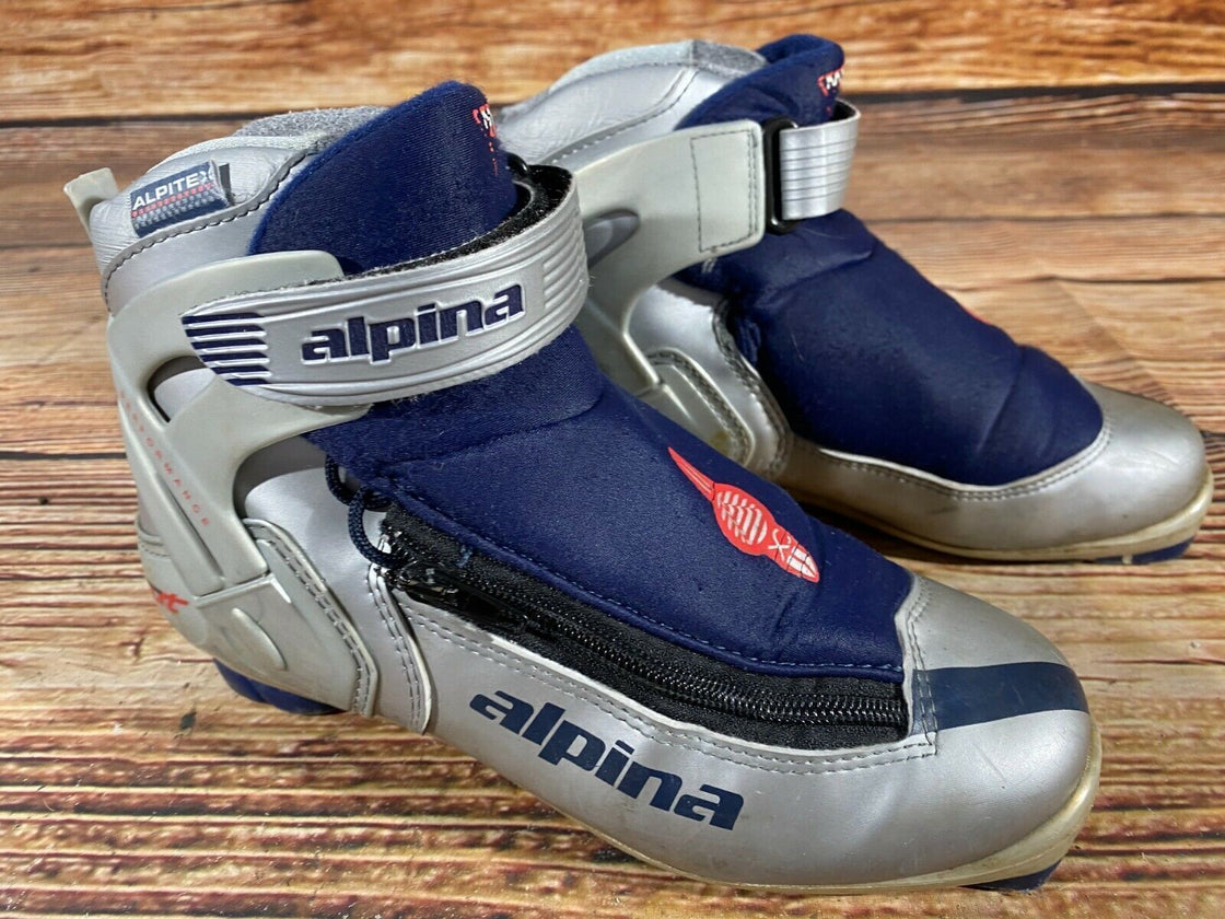 Alpina 438 Nordic Classic Cross Country Ski Boots Size EU38 US6 NNN bindings