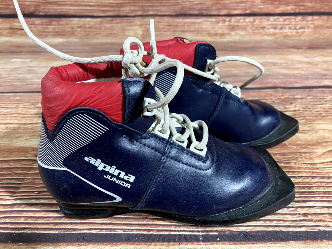 Alpina Kids Vintage Nordic Norm Cross Country Ski Boots Size EU30 US12 NN 75mm